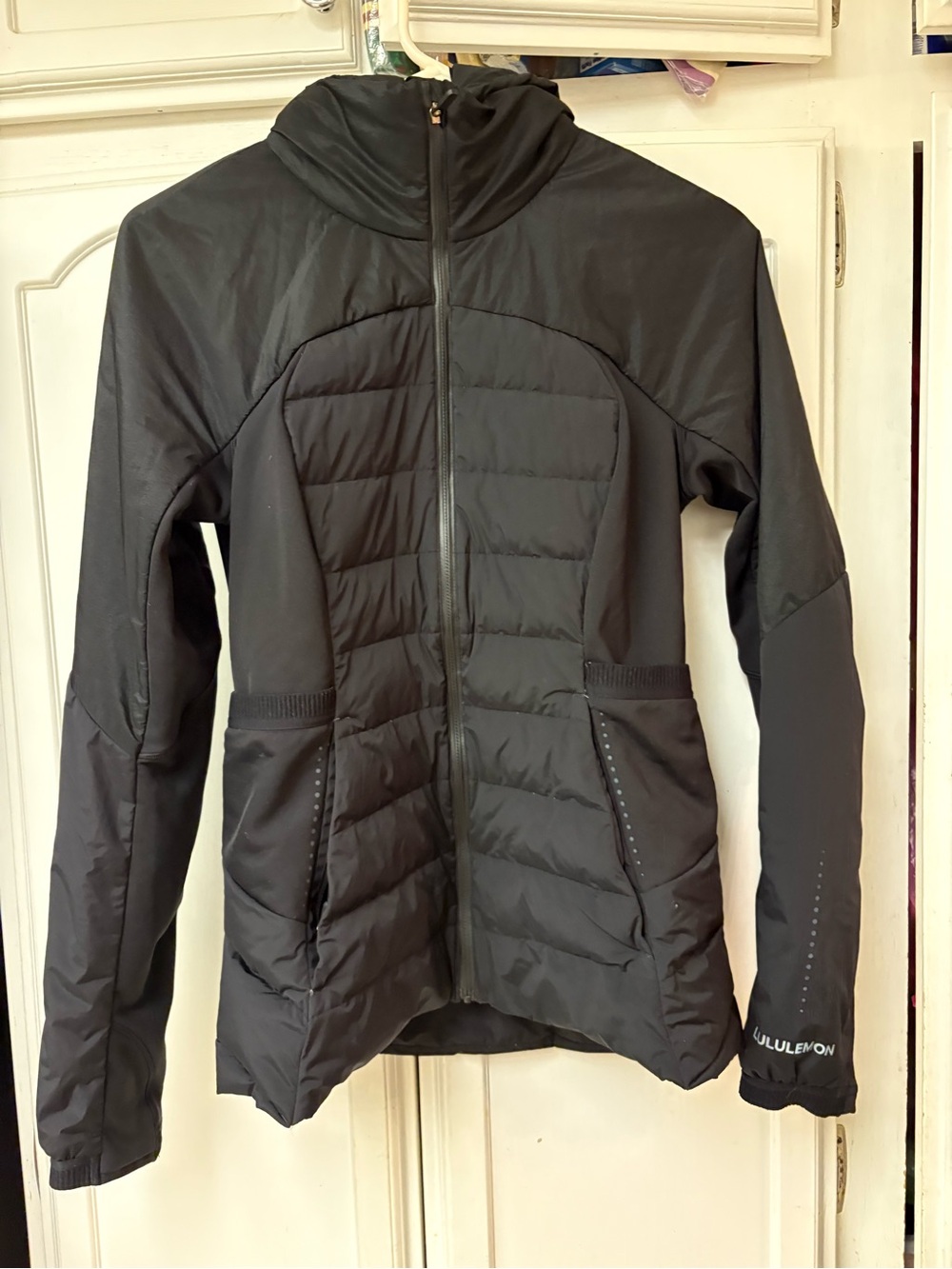 lululemon athletica Black Hooded Quilted Puffer Jacket